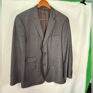 Hugo Boss Suit Jacket Super 100s Gray Wool Blazer 40 S Made in Turkey